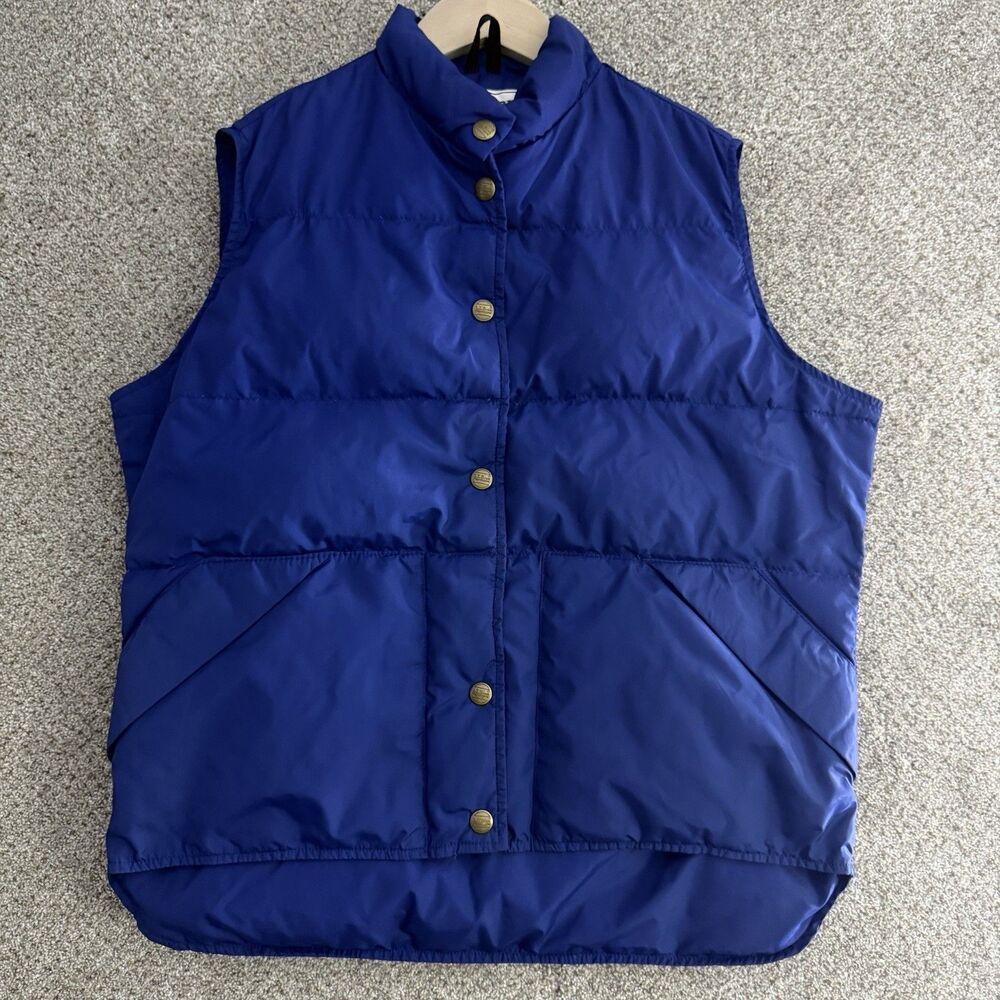 Vintage L.L. bean Puffer Best Goose Down Women’s Medium Retro Outdoor Snap Front